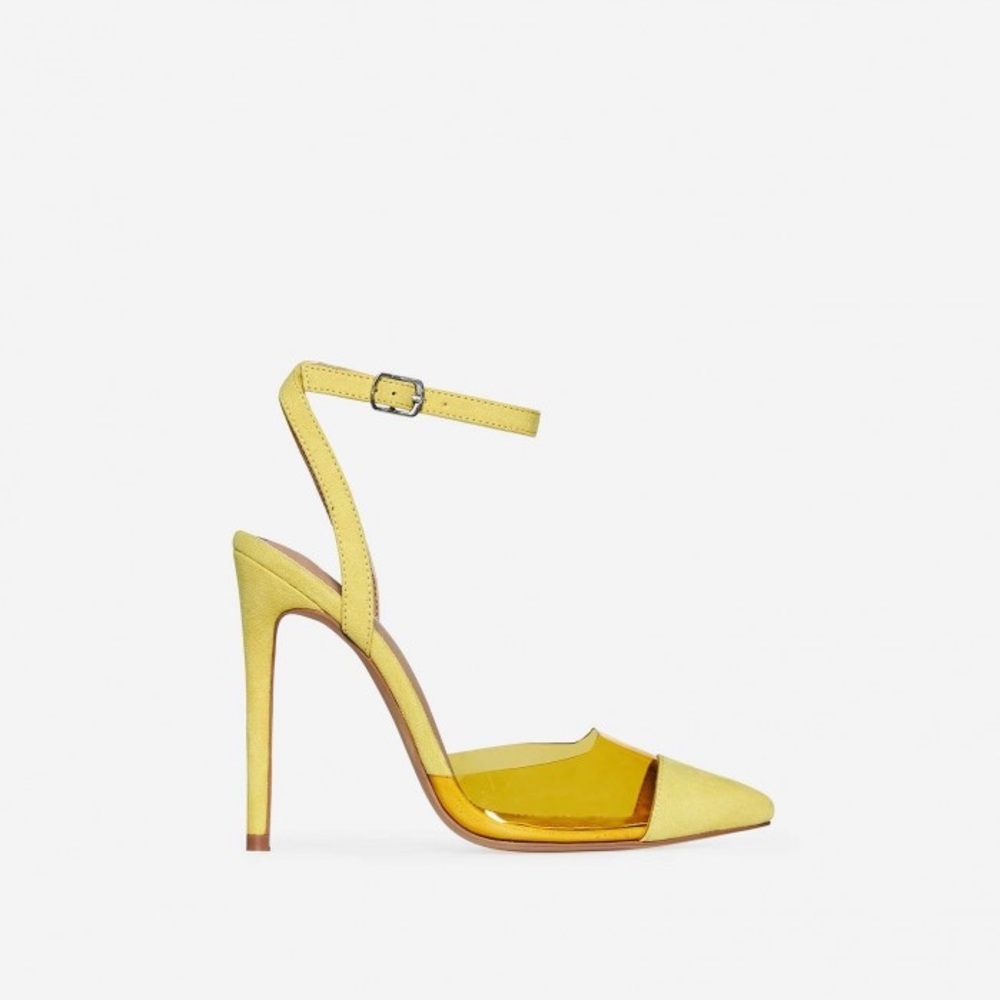 Yellow PU heels